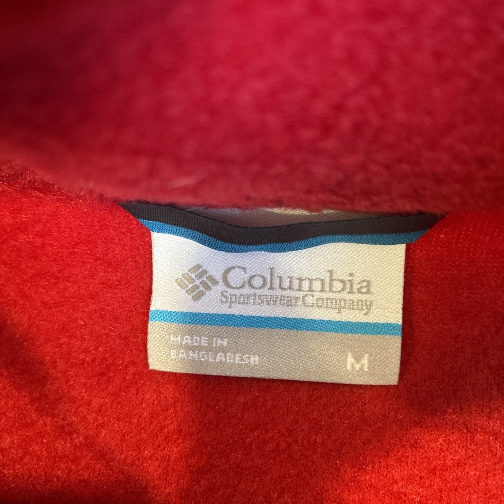 NWT Columbia Granite Mountain Fleece Jacket Men's Medium Full Zip Red Gray - Picture 3 of 9